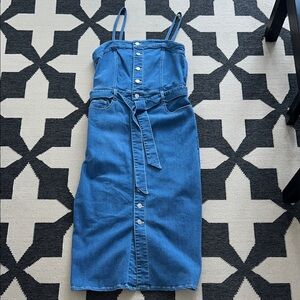 Wray NYC Blue Denim Corset Dress